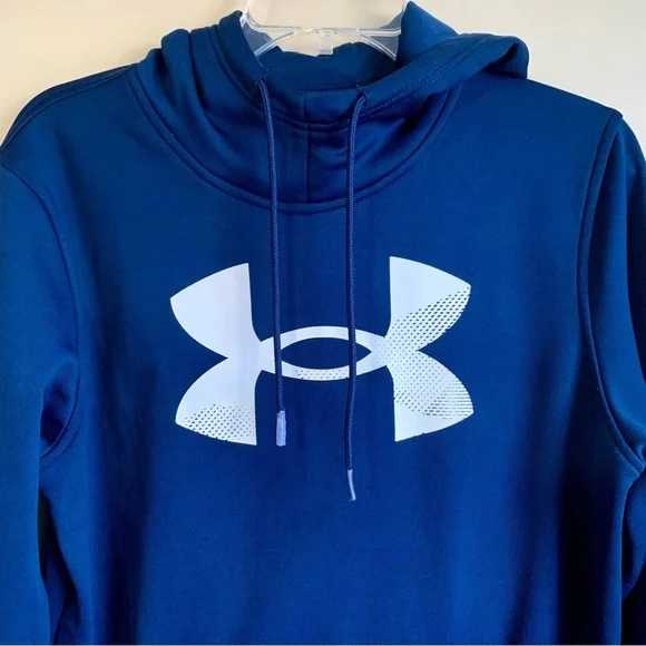 Women's Under Armour Fleece® Big Logo  navy blue Hoodie size small EUC - Picture 7 of 10